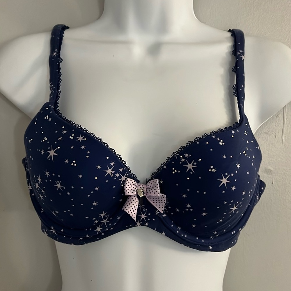Victoria's Secret Navy Blue Starry Bra